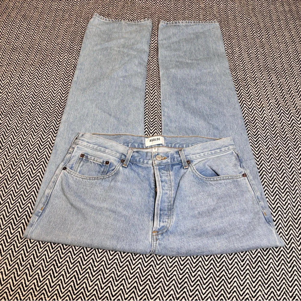 AGOLDE | Lana Slice Jeans Straight Leg Mid Rise | Sz 30 | NWOT - Picture 2 of 9
